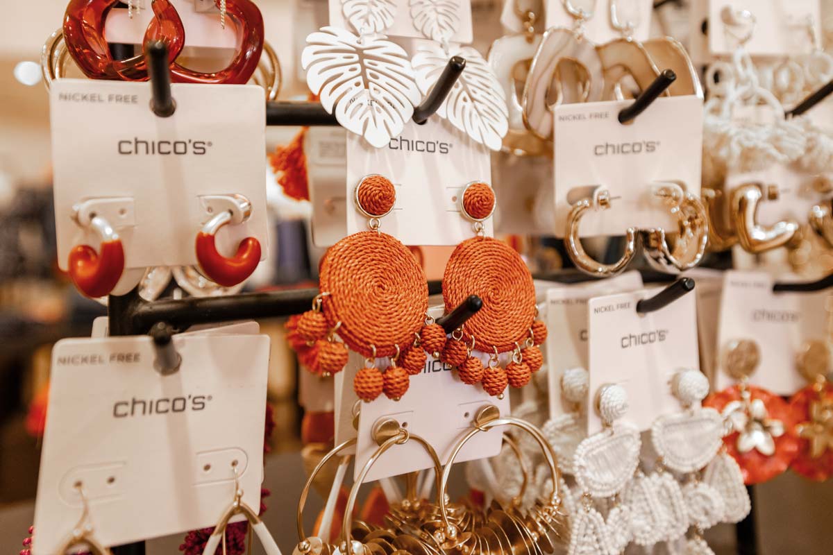 Chico's boutique has fun baubles that will satisfy all tastes.